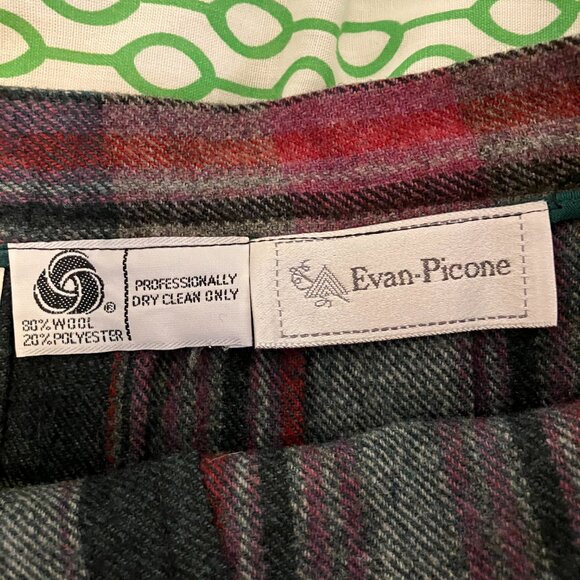 Vintage Evan Picone Wool Blend Skirt Vintage Sz 14 Modern Sz 2 - Picture 2 of 7